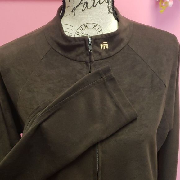 Mobrobes 🤎🖤 Brown Light Zip Up Jacket - Picture 9 of 13